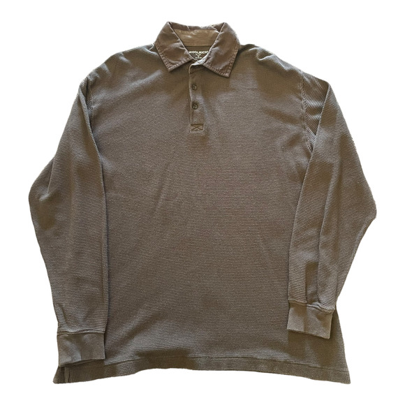 Woolrich Other - Woolrich Men's Long Sleeve Corduroy Collar Brown Shirt Sz M
